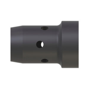 Närbild av en svart cylindrisk metallkomponent med flera hål, troligen en del av en mekanisk eller industriell enhet, Gasspridare SGB 401 W / 501 W / 555 W.