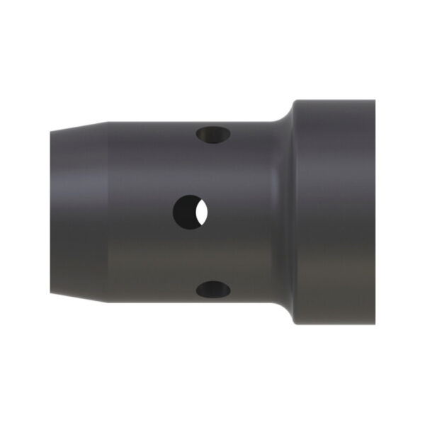 Närbild av en svart cylindrisk metallkomponent med flera hål, troligen en del av en mekanisk eller industriell enhet, Gasspridare SGB 401 W / 501 W / 555 W.