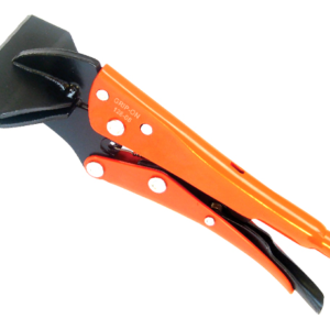 En orange och svart GRIP-ON Plåtklämma 0-55 MM med platt, bred käke.