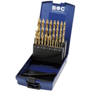 Borrsats Bohrcraft 1,0-13,0x0,5mm DIN 338 HSS-TIN - 25 delar