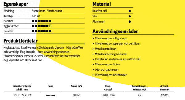 EDGE Special Kronenflex® kapskivor för Rostfritt stål, Stål, Aluminium, 25 st - Bild 2