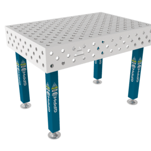 GPPH  Svetsbord PLUS INOX på fötter 1200x800 mm fi28 mm diagonalt rutnät
