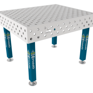 GPPH  Svetsbord PLUS INOX på fötter 1200x1000 mm fi28 mm diagonalt rutnät