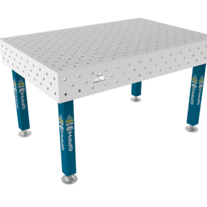 GPPH  Svetsbord PLUS INOX på fötter 1500x1000 mm fi16 mm diagonalt rutnät