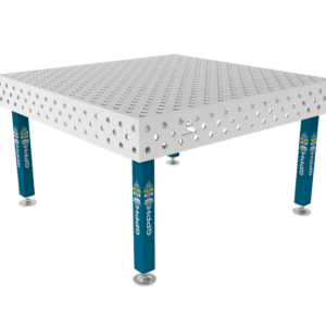 GPPH  Svetsbord PLUS INOX på fötter 1500x1480 mm fi28 mm diagonalt rutnät