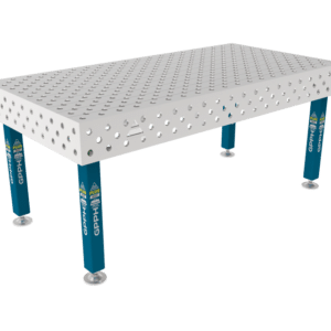 GPPH  Svetsbord PLUS INOX på fötter 2000x1000 mm fi28 mm diagonalt rutnät