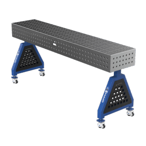 GPPH Svetsstöd TRESTLE PRO på hjul 2000x400x200 mm fi 16 mm rutnät 50x50 mm