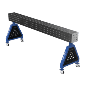 GPPH Svetsstöd TRESTLE PRO på hjul 2400x200x200 mm fi 16 mm rutnät 50x50 mm