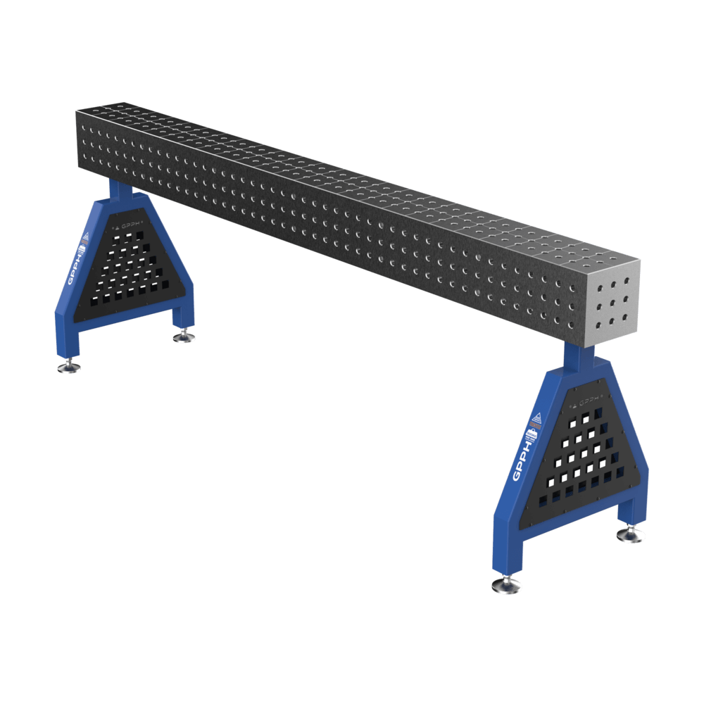 GPPH Svetsstöd TRESTLE PRO på fötter 2400x200x200 mm fi 16 mm rutnät 50x50 mm