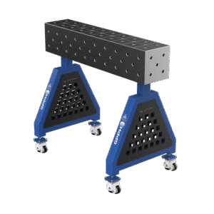 GPPH Svetsstöd TRESTLE PRO på hjul 1000x200x200 mm fi 16 mm diagonalt rutnät