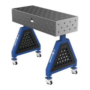 GPPH Svetsstöd TRESTLE PRO på hjul 1000x400x200 mm fi 16 mm diagonalt rutnät