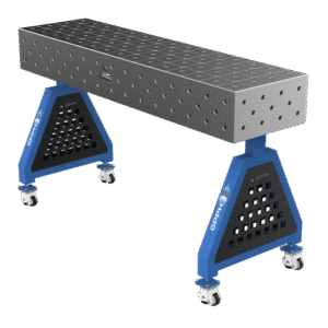 GPPH Svetsstöd TRESTLE PRO på hjul 1500x400x200 mm fi 16 mm diagonalt rutnät