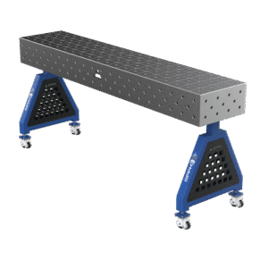 GPPH Svetsstöd TRESTLE PRO på hjul 2000x400x200 mm fi 16 mm diagonalt rutnät