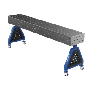 GPPH Svetsstöd TRESTLE PRO på hjul 2400x400x200 mm fi 16 mm diagonalt rutnät
