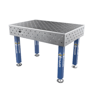 GPPH Svetsbord PLUS på fötter 1200x800 mm fi16 mm diagonalt rutnät