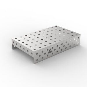GPPH Rostfri påläggsplåt 1 mm för svetsbord PRO/PLUS/ECO med mått 1000x600 fi28 mm rutnät 100x100 mm
