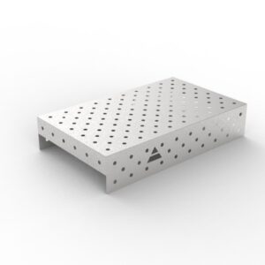 GPPH Rostfri påläggsplåt 1 mm för svetsbord PRO/PLUS/ECO med mått 1000x600 fi16 mm diagonalt rutnät