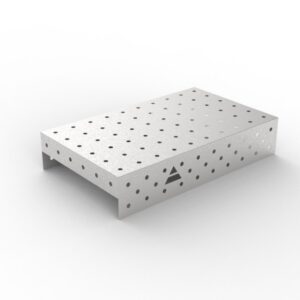 GPPH Rostfri påläggsplåt 1 mm för svetsbord PRO/PLUS/ECO med mått 1000x600 fi16 mm rutnät 100x100 mm