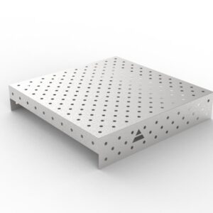 GPPH Rostfri påläggsplåt 1 mm för svetsbord PRO/PLUS/ECO med mått 1000x1000 fi16 mm diagonalt rutnät