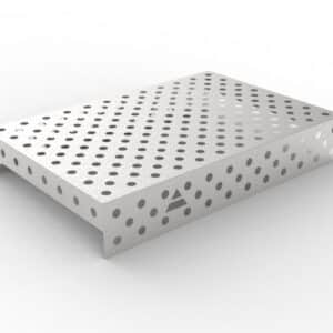 GPPH Rostfri påläggsplåt 1 mm för svetsbord PRO/PLUS/ECO med mått 1200x800 fi28 mm diagonalt rutnät