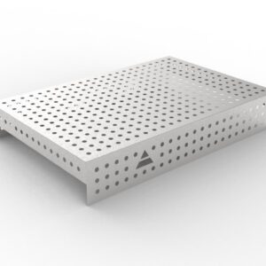 GPPH Rostfri påläggsplåt 1 mm för svetsbord PRO/PLUS/ECO med mått 1200x800 fi16 mm rutnät 50x50 mm