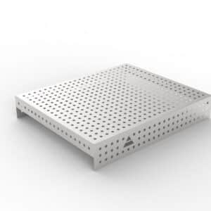 GPPH Rostfri påläggsplåt 1 mm för svetsbord PRO/PLUS/ECO med mått 1200x1000 fi16 mm rutnät 50x50 mm