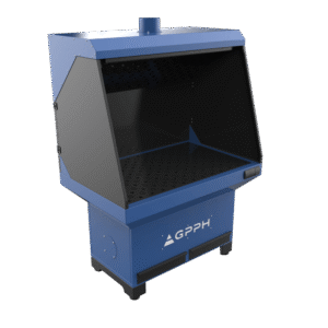 GPPH Slip- och svetsstation basmodul med övre utsug 1270x770 mm fi28 mm rutnät 100x100 mm