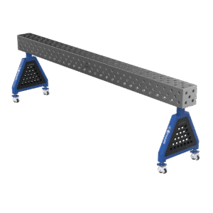 GPPH Svetsstöd TRESTLE EXPERT på hjul 3000x200x200 mm fi 28 mm diagonalt rutnät