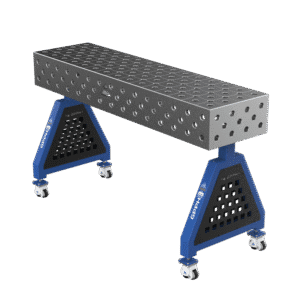 GPPH Svetsstöd TRESTLE PRO på hjul 1500x400x200 mm fi 28 mm diagonalt rutnät