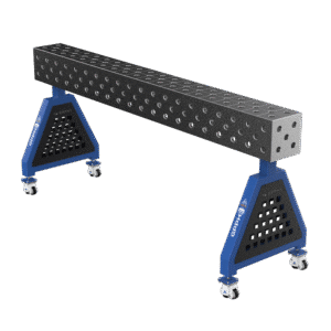 GPPH Svetsstöd TRESTLE PRO på hjul 2000x200x200 mm fi 28 mm diagonalt rutnät