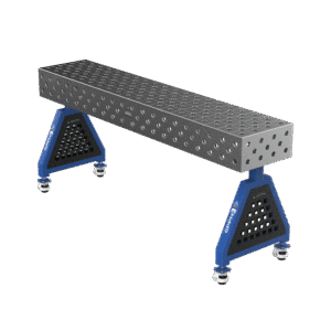 GPPH Svetsstöd TRESTLE PRO på hjul 2000x400x200 mm fi 28 mm diagonalt rutnät