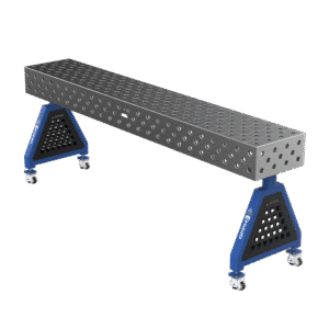 GPPH Svetsstöd TRESTLE PRO på hjul 2400x400x200 mm fi 28 mm diagonalt rutnät