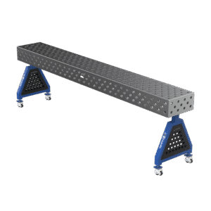 GPPH Svetsstöd TRESTLE PRO på hjul 3000x400x200 fi28 mm diagonalt rutnät
