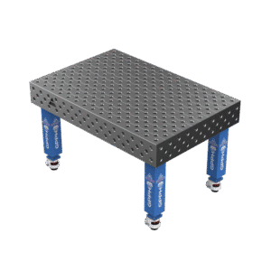 GPPH Svetsbord EXPERTpå hjul 1500x1000 mm fi28 mm diagonalt rutnät