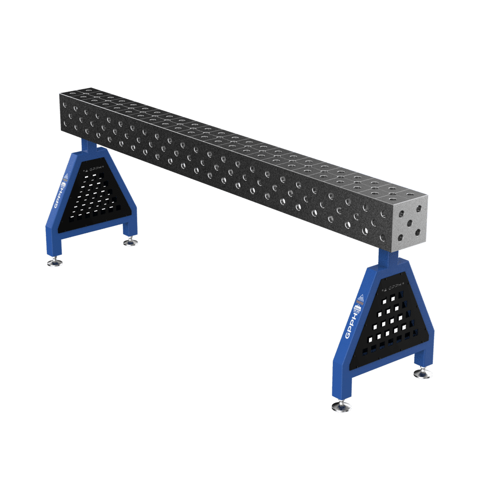 GPPH Svetsstöd TRESTLE PLUS på fötter 2400x200x200 mm fi 28 mm diagonalt rutnät