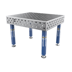 GPPH Svetsbord PLUS på fötter 1200x1000 mm fi28 mm diagonalt rutnät