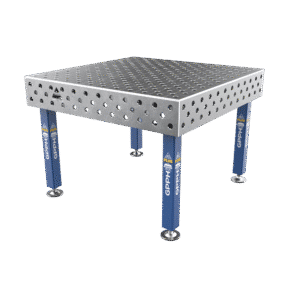 GPPH Svetsbord PLUS på fötter 1200x1200 mm fi28 mm diagonalt rutnät