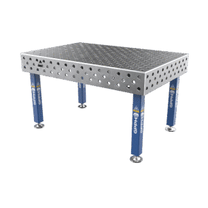 GPPH Svetsbord PLUS på fötter 1500x1000 mm fi28 mm diagonalt rutnät