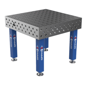 GPPH  Svetsbord PRO på fötter 1000x1000 mm fi28 mm diagonalt rutnät