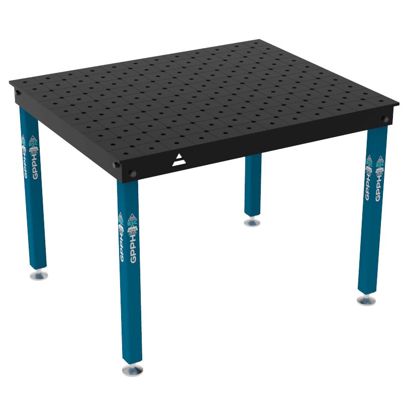 GPPH Svetsbord BASIC på fötter 1200x1000 mm fi16 mm diagonalt rutnät