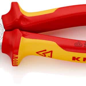 KNIPEX Kombinationstång Isolerat med flerkomponentsöverdrag, VDE-testat förkromad 180 mm skär med fa