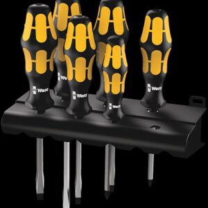 WERA 932 S/6 Rack Screwdriver set Kraftform Chiseldriver 917 SPHS 1 x PH 1x90; 1 x PH 2x113;932 A 1