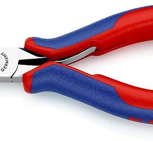 KNIPEX Electronics Pliers with multi-component grips mirror polished half-round jaws 145 mm