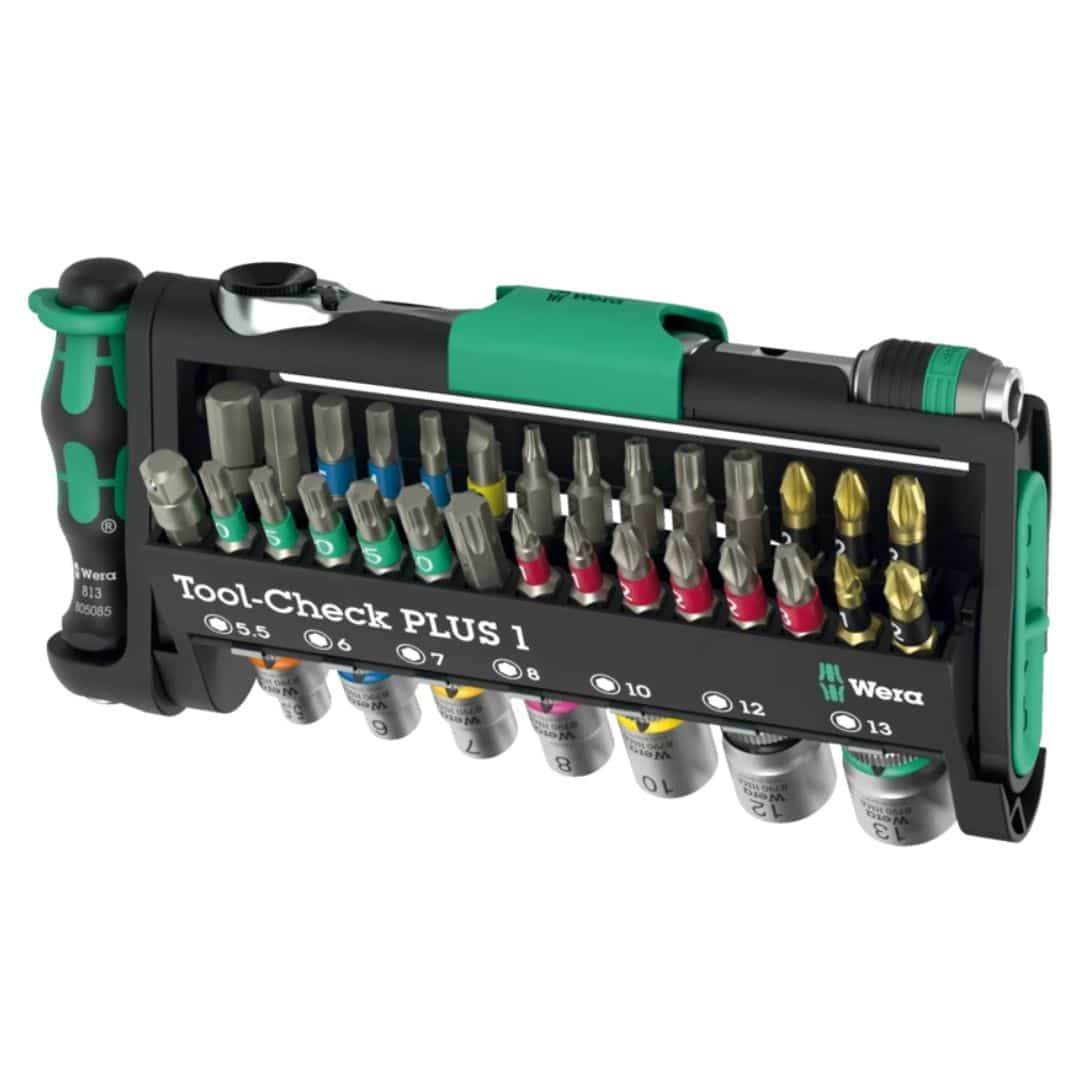 WERA Tool-Check PLUS 1 Bits assortment with ratchet + sockets