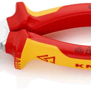 KNIPEX Kombinationstång Isolerat med flerkomponentsöverdrag, VDE-testat förkromad 160 mm skär med fa